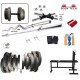 Body Tech 100 Kg Cast Iron Home Gym Fitness Kit  Handle Weight Lifting Pack with 4 rods and 3 in 1 Multi Bench